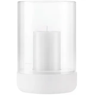 blomus Windlicht -CALMA- Glas Kerzenhalter, Stimmungslicht: modernes Deko-Design (1 St., SIZE L), Exklusive Betonoptik, Handgefertigt, Verschiedene Größen & Farben weiß