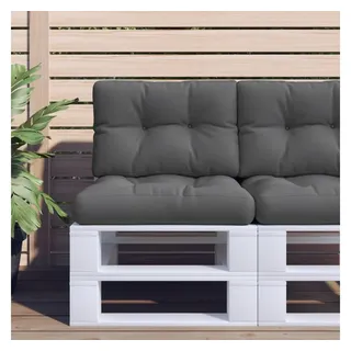 vidaXL Palettenkissen 2-tlg. 120 x 80 x 10 cm grau
