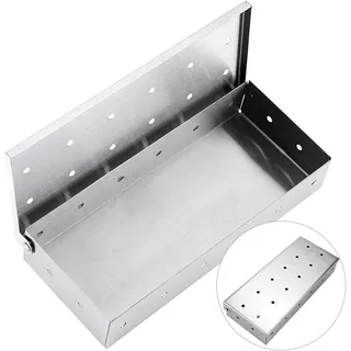 Räucherbox Edelstahl, BBQ Smoker Box - Räucherkasten Grill Räucherbox Universal