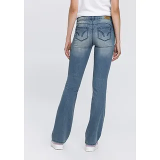 Bootcut-Jeans ARIZONA "Shaping" Gr. 50, N-Gr, blau (blue, used) Damen Jeans Bootcut Mid Waist
