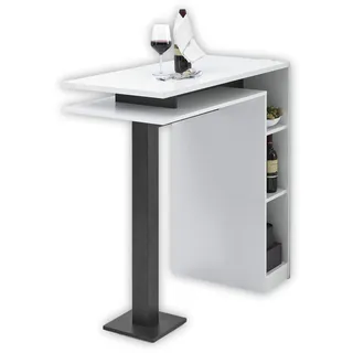 Stolkom Bartisch Bay 108 x 103 x 50 cm Weiß / Beton dunkel