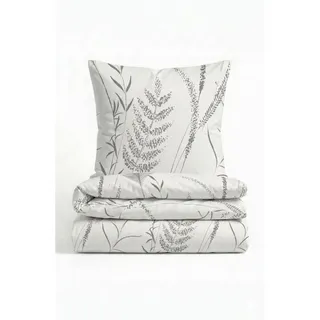 biberna 0840518 Melange Flanell Grau 155 x 220 cm + 80 x 80 cm