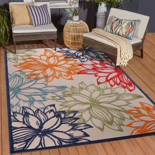 Sanat Outdoorteppich FLORAL bunt B/L: ca. 80x200 cm - Bunt