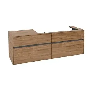 Waschbeckenunterschrank 160 x 55 cm Kansas Oak