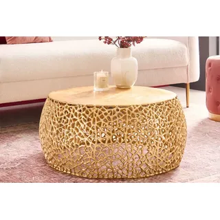 Riess-Ambiente Abstract Leaf Gold Metall rund 75 x 31 cm