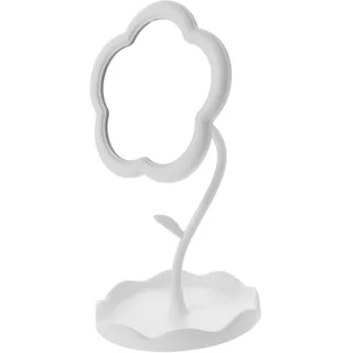 Didiseaon Dekorativer Kosmetikspiegel mit Ständer Kleiner Blumen Schminkspiegel Hochauflösender Schreibtisch Spiegel für Schlafzimmer Büro und Badezimmer