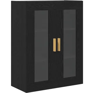 vidaXL Wandschrank 69,5 x 34 x 90 cm Schwarz/Eiche Holzwerkstoff