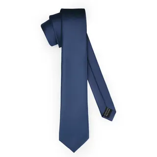 Ladeheid Krawatte Klassische Herren Krawatte matt Vielfältige Farben TMM-7 150cmx7cm (1-St) blau