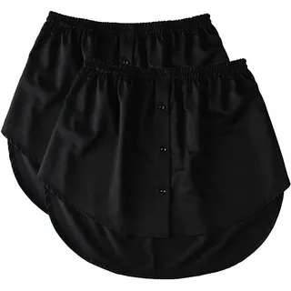 DeaAmyGline Blusenrock Damen Bluse Rock Verlängerung, Hemdverlängerung Damen Mini Unterrock mit Knöpfen Unterzieh Bluserock Hemd Rock Blusenverlängerung Shirt Extender