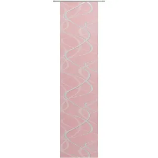 Neutex for you! Schiebegardine Pelotas (1 St), Klettband, halbtransparent, Scherli, inkl. Befestigungszubehör, Scherli Qualität, Halbtransparent, modern rosa 57 cm x 225 cm