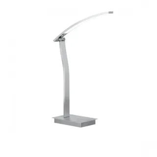 Wofi LED Tischleuchte Banks 1 flg Schalter Nickel Silber Tischlampe 46cm hoch