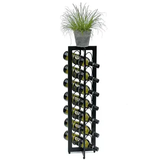 DanDiBo Ambiente Weinregal 16 x 80 x 16 cm Schwarz