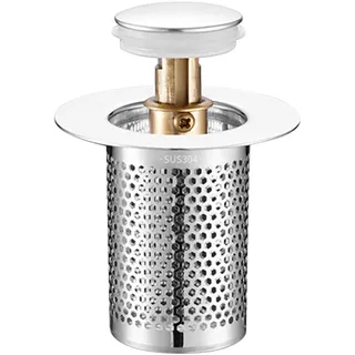 Sink Drain Strainer Abflussstopfen Waschbecken Drain Plugs Stopper Bathroom WaschbeckenstöPsel Abflussstopfen Waschbecken Mit Haarsieb, Pop Up Abflusssieb Dusche Schnell Ablaufend
