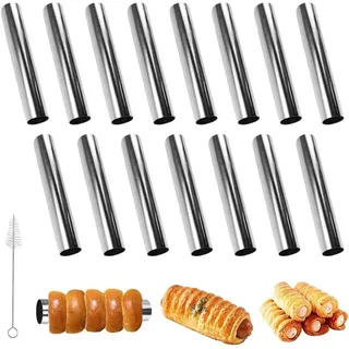 Cannoli Backform 15 Stück, Edelstahl, Schaumrollenformen, für Kuchen, Festliche Anlässe