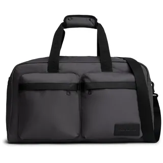 Weekender TOMMY HILFIGER "TH REPREVE DUFFLE", Herren, Gr. B/H/T: 50cm x 29cm x 22cm, grau, Textil, Taschen Weekender, Men Umhängetasche, Reistasche, Urlaubstasche mit Logo-Aufnäher