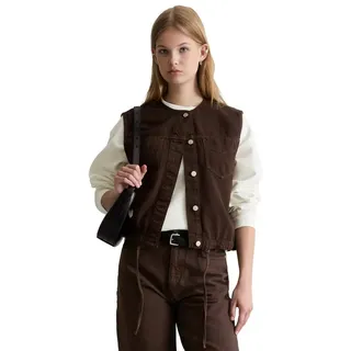 Marc O'Polo Boxy- Fit Jeansweste Braun M