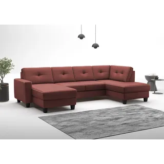 OTTO home Wohnlandschaft 2-Sitzer + 3-Sitzer Rot