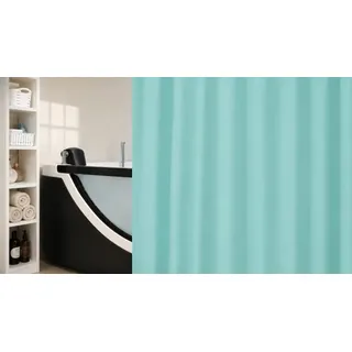 Spirella Duschvorhang Primo Mint 180x180 Textil Wasserabweisend 12 Ösen Polyester - Türkis