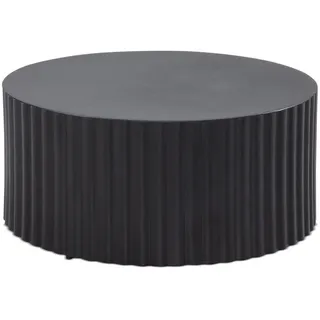 KADIMA DESIGN Sofatisch, Schwarz. Metall, Rund, 67x31x67 cm