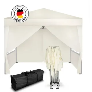 Kronenburg Handel Kronenburg Faltpavillon 3 x 3 m inkl. 4 Seitenteile Champagner