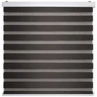 LIEDECO Doppelrollo Duo-Rollo mit Blende 80 x 160 cm braun