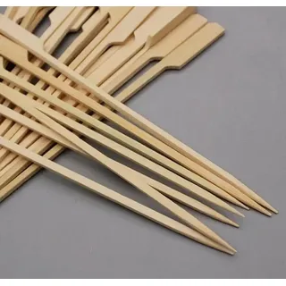 EH 50 Stück Schaschlik Spieße aus Bambus, 18cm Lange Holzspieße, hergestellt aus 100% biologisch abbaubarem Material, Grillspieße, Fleischspieße, Obstspieße, Cocktailspieße, Fingerfood