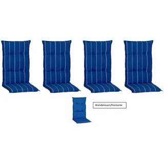BEO Hochlehner Auflage 4 St. 40 x 40 x 5 cm blau/weiß gestreift