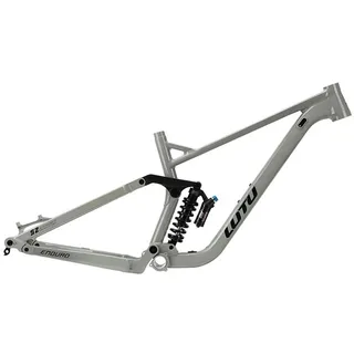 BSFHQS 27.5/29er Aufhängungsrahmen Aus Aluminiumlegierung Reisen 130mm XC-Softail Enduro Mountainbike Scheibenbremsrahmen 148mm Boost Steckachsrahmen Und Hinteren Stoßdämpfern(Gray,M 29")