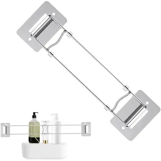Wohnmobil-Badezimmer-Aufbewahrungsstange, Wohnmobil-Eck-Aufbewahrungsstange - Teleskop-Eckstange für die Dusche aus Edelstahl,Verstellbares Wohnmobil-Zubehör, elegante Aufbewahrungsstange für Handtüch