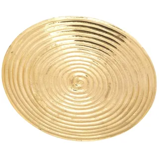 NKlaus Kerzen -Rillen-Teller Ø15cm Kerzenteller aus Messing Gold Hochzeitskerzenhalter Spiralen-Design 10562