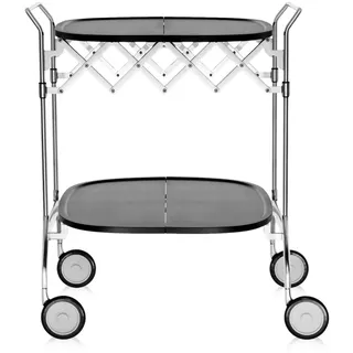 Kartell Gastone Rollwagen, Kunststoff, Schwarz, 62 x 70 x 68 cm