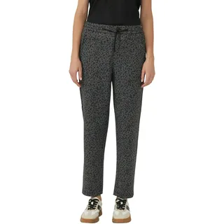 s.Oliver Relaxed-Fit Hose mit Reißverschlusstaschen und All-over-Print Schwarz 36