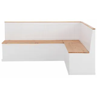 OTTO home Eckbank OTTO HOME "Sara", weiß (weiß, honigfarben), B:200cm H:90cm T:53cm, FSC-zertifiziertes Massivholz, Sitzbänke, Eckbank, aus massivem Kiefernholz, Paneel Rückenlehne, zwei Breiten