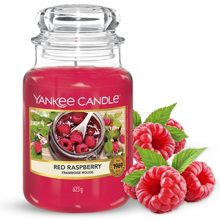 Yankee Candle Duftkerze im Glas (groß) | Red Raspberry | Brenndauer bis zu 150 Stunden