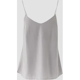 QS Bluse aus Satin mit V-Neck, grau, 36