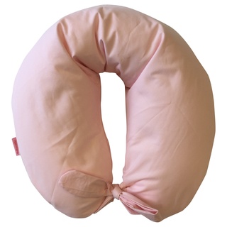 Merrymama Stillkissen für Babys und Kissenbezug mit Schnürsenkeln, abnehmbar und waschbar, gefüllt mit Mikroperlen, rosa, hergestellt in Italien