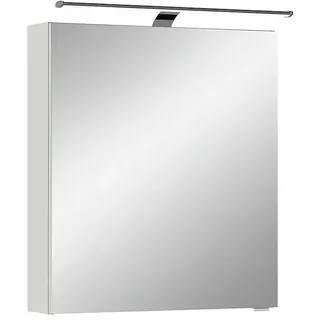 Pelipal Cassca LED-Spiegelschrank  (B x H: 60 x 70,3 cm, Holz, Weiß Hochglanz)