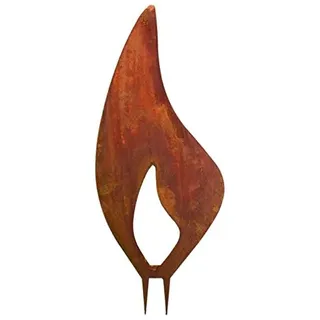 Rostalgie Edelrost Flamme (23) für Holz H40cm Weihnachten Gartendekoration Garten Deko