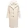 warmer Plüschmantel aus Teddyfleece mit abnehmbarem gestepptem Krageneinsatz Off White Gr M M