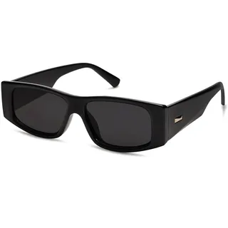 SOJOS Sonnenbrille Damen Polarisierte Retro, Rechteckige Mode Trendy Eckig Schmal Sonnenbrillen SJ2228 - S