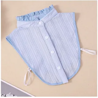 Yurosiay Damen Falscher Kragen Vintage Jacquard Baumwolle Krageneinsatz Frauen Kragen Abnehmbare Spitze Stehkragen Mode Bequem Blusenkragen Einsatz Damen Büro Hälfte Shirt Eine Größe Weiße 1#