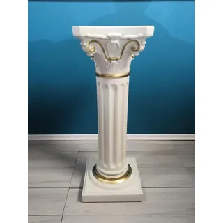 JVmoebel Dekosäule Römische Säulen Marmor Skulptur Figur Deko Dekoration Ständer Antik, Made in Europa weiß