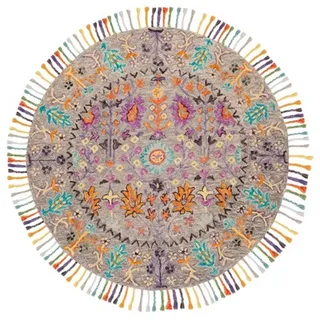 Ready Rugs Designteppich Runde Form Fringe Loop Kollektion Ø 300 cm
