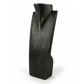 Artisanal 'Etagere Halskette, Büste aus Holz 35 cm hoch Finish schwarz Vintage
