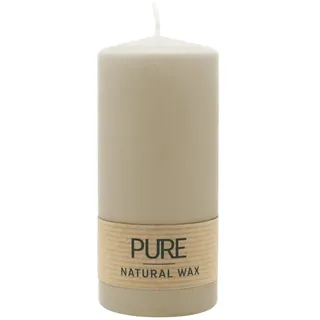 PURE Stumpenkerze Sahara, 130/60 mm, WENZEL, Brenndauer 40h, plastikfrei, selbstverlöschend