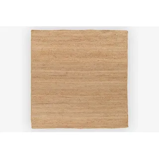 Wohnando Teppich MY-RUG Teppich Nitin, aus 100% Jute 200 x 200 cm, Quadratisch, Höhe: 10 mm, handgewebt, Natürliches Material, Boho-Stil, wendbar beige Quadratisch | 200 cm x 200 cm x 10 mm