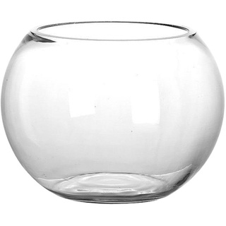 Glas Aquarium Kugelaquarium Glas-Fischglas Runder Lotustopf Goldfischglas Glaskugelvase Kugelvase klare Durchsichtige Fischschale für Wohnzimmer, Büros, Garten
