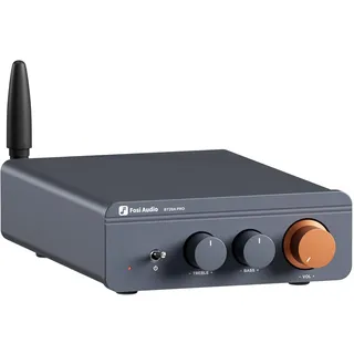 Fosi Audio BT20A Pro HiFi Verstärker, 300Wx2 Mini Verstärker mit Bluetooth 5.0 & TPA3255 Amp Chip, Austauschbare Op-Amps, Class D Verstärker Stereo 2.0 Kanal, Bass- und Höhenanpassung, Endstufe HiFi