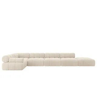 altdecor Eckcouch Cord 7-Sitzer Beige