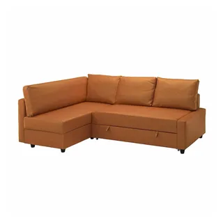 IKEA FRIHETEN / KLAGSHAMN Eckbettsofa mit Bettkasten Faringe braunorange Faringe braunorange